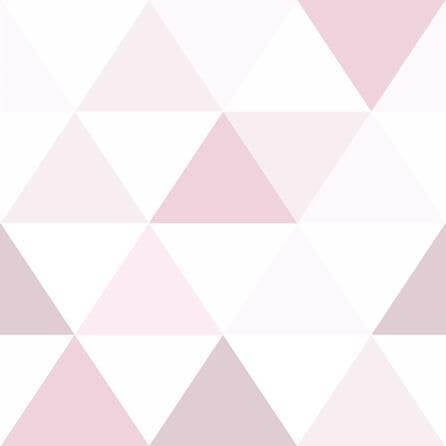 Papel de Parede Adesivo Triângulos Rosa 45122 - Papel na Parede