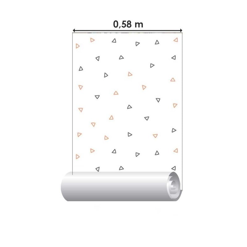 Papel de Parede Adesivo Triângulos Rosa e Preto N05040 - Papel na Parede