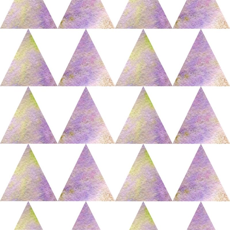 Papel de Parede Adesivo Triângulos Verde e Roxo N05242 - Papel na Parede