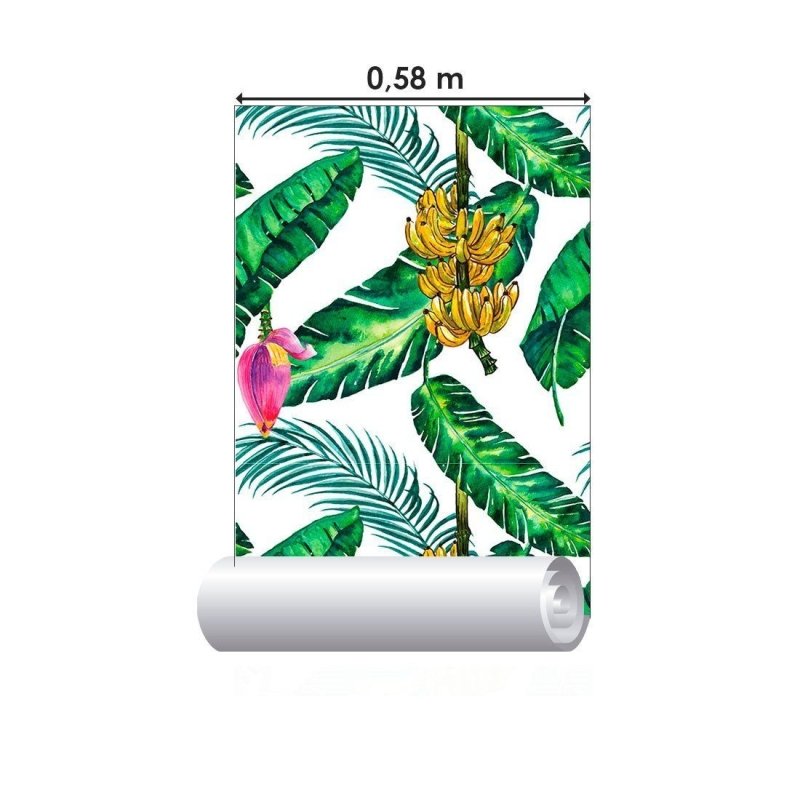 Papel de Parede Adesivo Tropical Bananeira N012059 - Papel na Parede