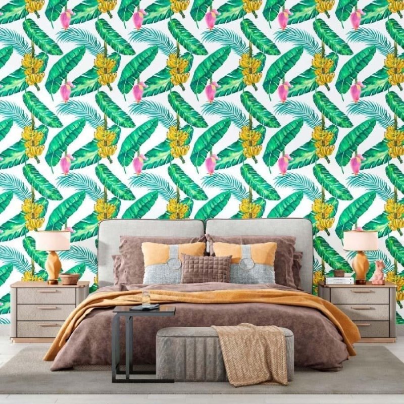 Papel de Parede Adesivo Tropical Bananeira N012059 - Papel na Parede