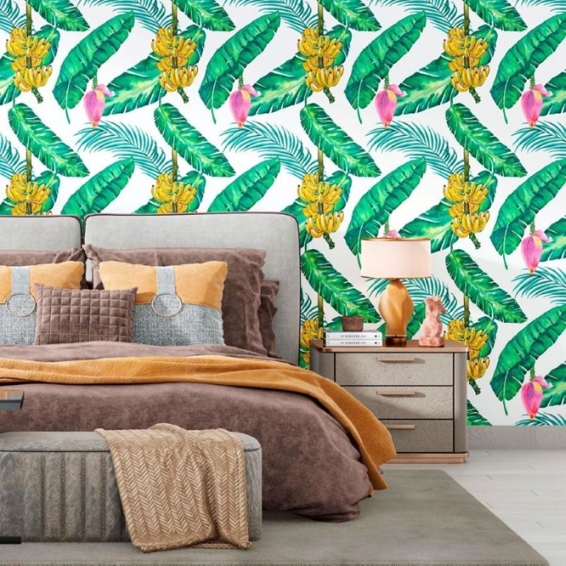 Papel de Parede Adesivo Tropical Bananeira N012059 - Papel na Parede