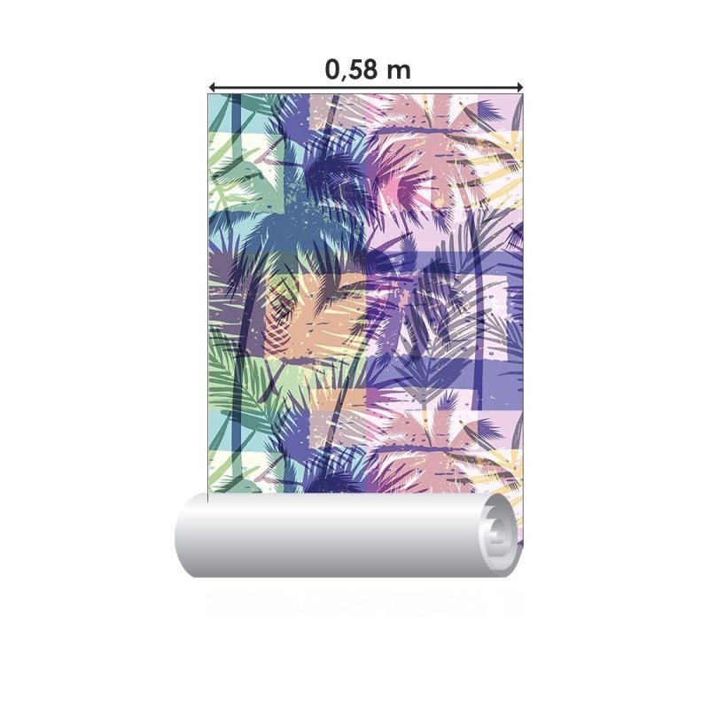 Papel de Parede Adesivo Tropical Colorido N019067 - Papel na Parede