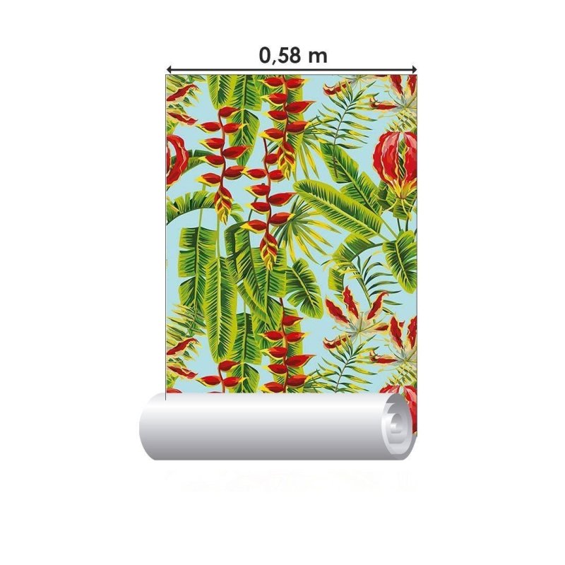 Papel de Parede Adesivo tropical folhas N014049 - Papel na Parede