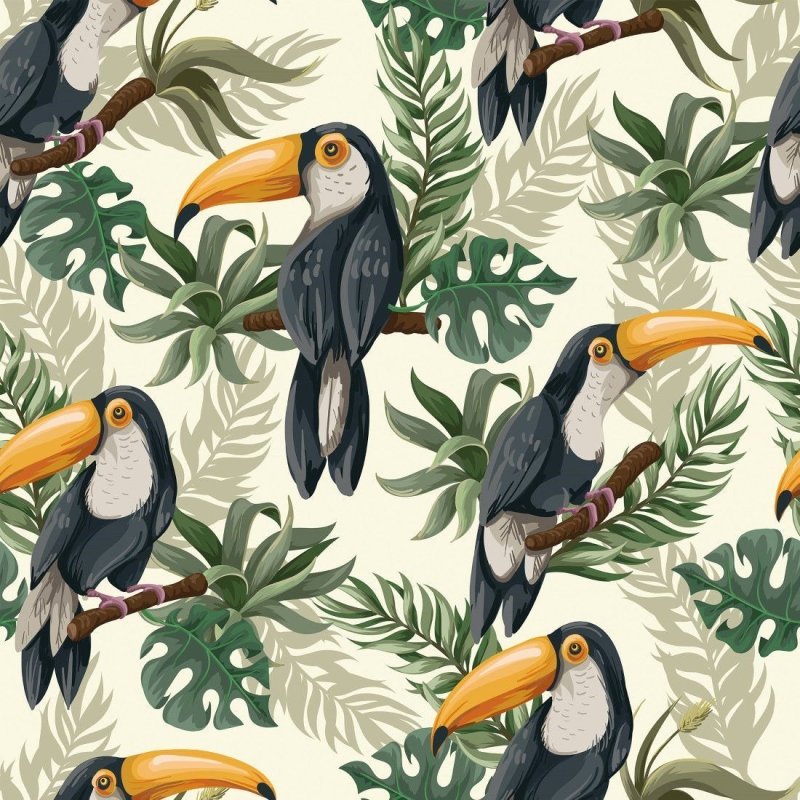 Papel de Parede Adesivo Tropical Tucanos N019084 - Papel na Parede