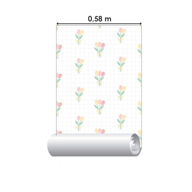 Papel de Parede Adesivo Tulipas N09089 - Papel na Parede