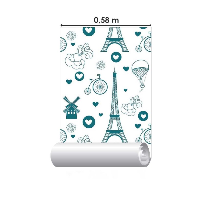 Papel de Parede Adesivo Viagem a Paris N018064 - Papel na Parede