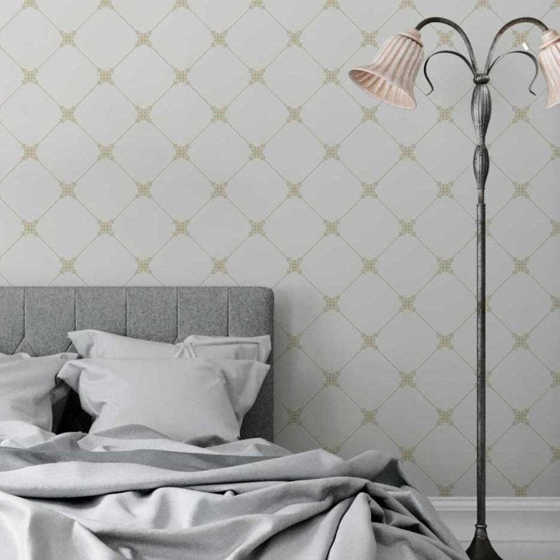 Papel de Parede Adesivo Vintage Geométrico Floral N05272 - Papel na Parede