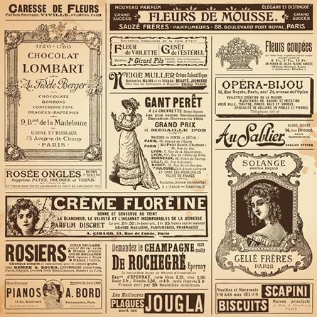 Papel de Parede Adesivo Vintage Jornal 54523 - Papel na Parede