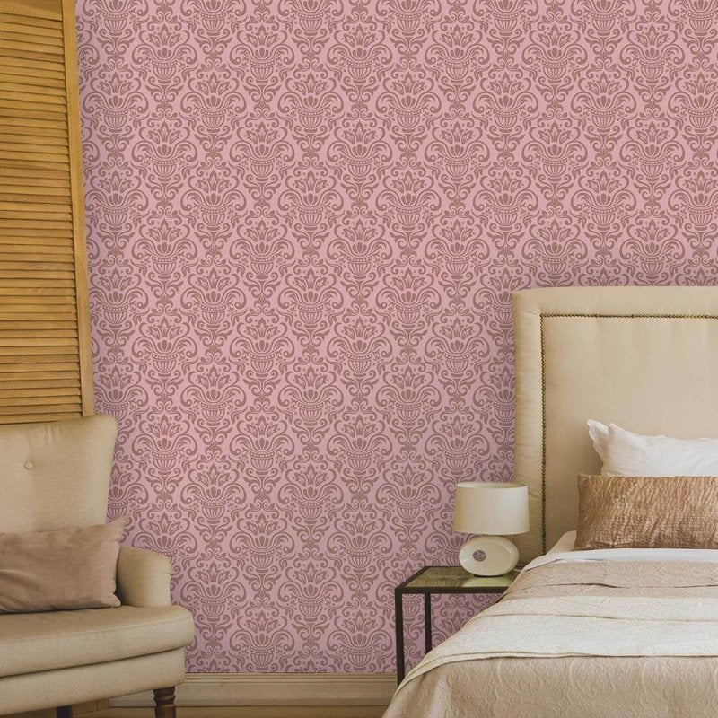 Papel de Parede Adesivo Vintage Rosa 141559849 - Papel na Parede