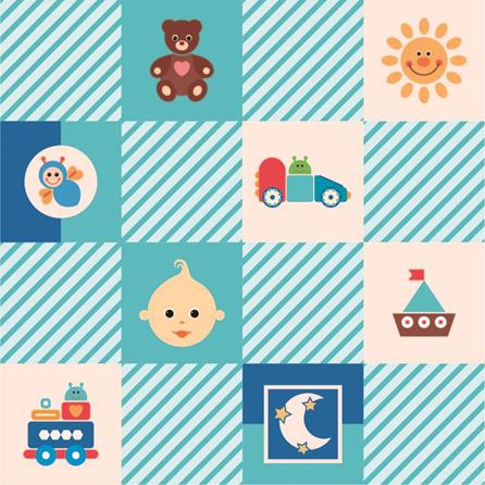 Papel de Parede Adesivo Xadrez Azul Bebê 311880255 - Papel na Parede