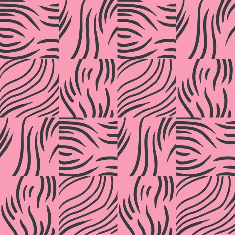 Papel de Parede Adesivo Zebra sobre rosa N08211 - Papel na Parede