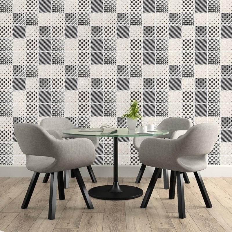 Papel de Parede Autocolante Azulejo Floral 231038812 - Papel na Parede