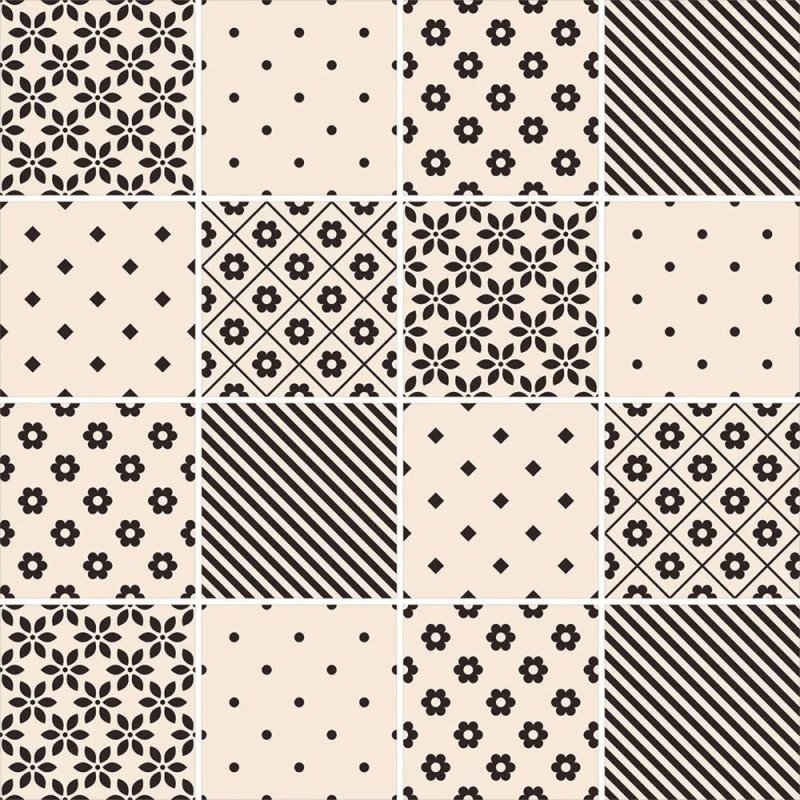 Papel de Parede Autocolante Azulejo Floral 231038812 - Papel na Parede