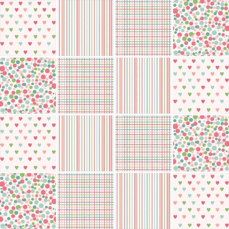 Papel de Parede Autocolante Azulejo Geométrico Colorido 161561489 - Papel na Parede