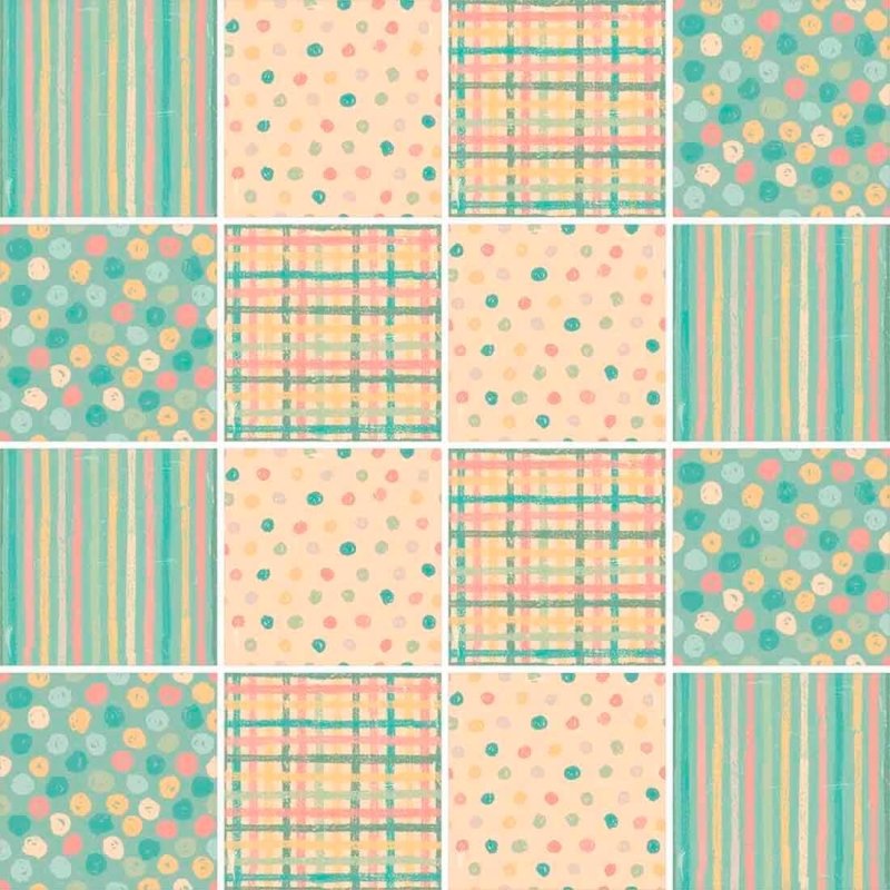 Papel de Parede Autocolante Azulejo Tons Pasteis 318345620 - Papel na Parede