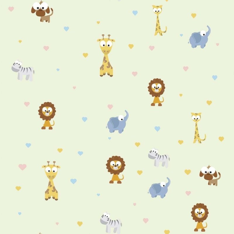 Papel de Parede Autocolante Bichos Amarelo 64260 - Papel na Parede