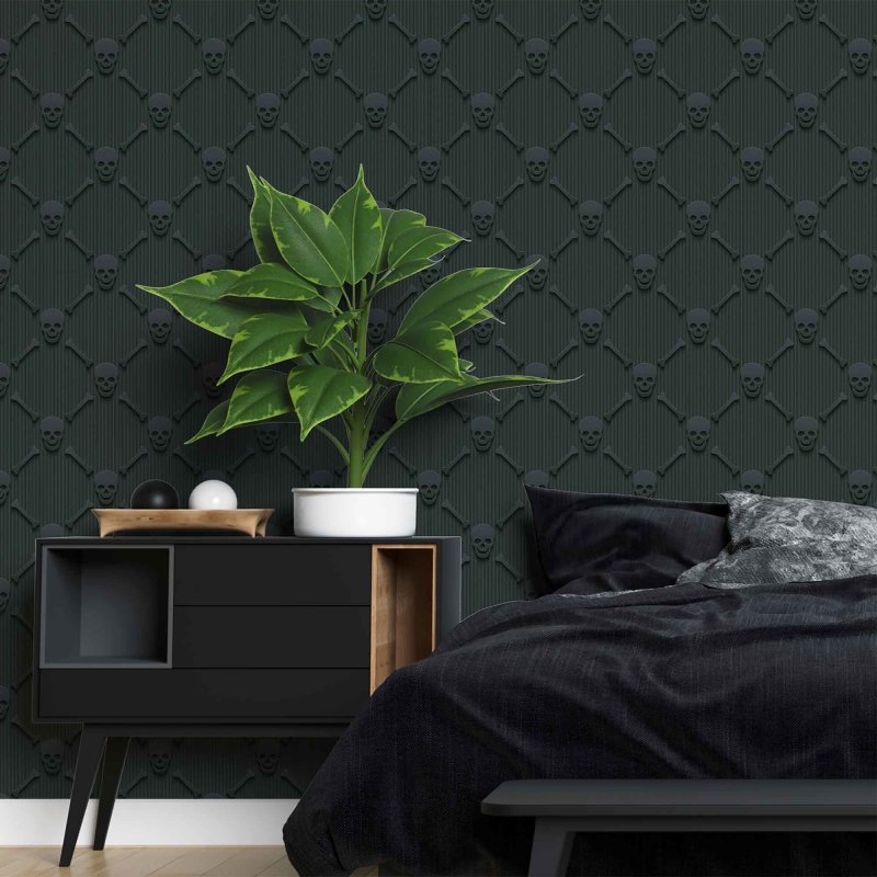 Papel de Parede Autocolante Caveira 271003493 - Papel na Parede