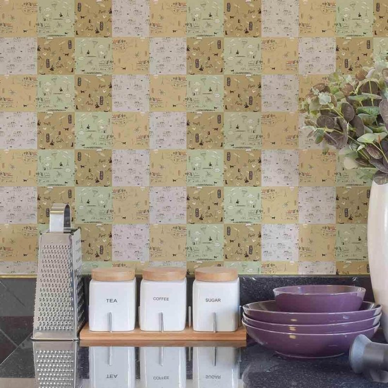 Papel de Parede Azulejo Paris 285148322 - Papel na Parede