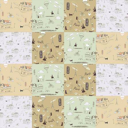 Papel de Parede Azulejo Paris 285148322 - Papel na Parede