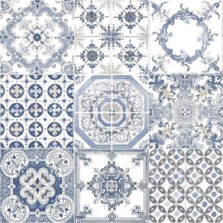 Papel de Parede Azulejo Português Replik J956-01 - Papel na Parede