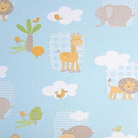 Papel de Parede Bambinos Safari azul 3300 - Papel na Parede