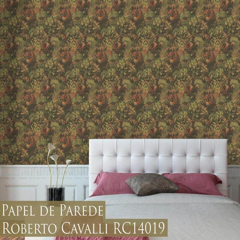 Papel de Parede Floral Roberto Cavalli RC14019 - Papel na Parede