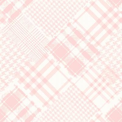 Papel de Parede Infantário Henrique xadrez patchwork rosa 1715 - Papel na Parede
