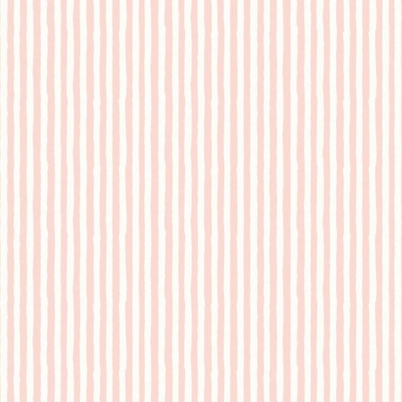 Papel de Parede Infantário listras rosa e branca 1753 - Papel na Parede