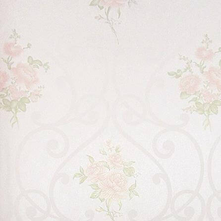 Papel de Parede Texturizado Arabescos Romântico Floral Vintage Rosa Scenery2 SC29162 - Papel na Parede