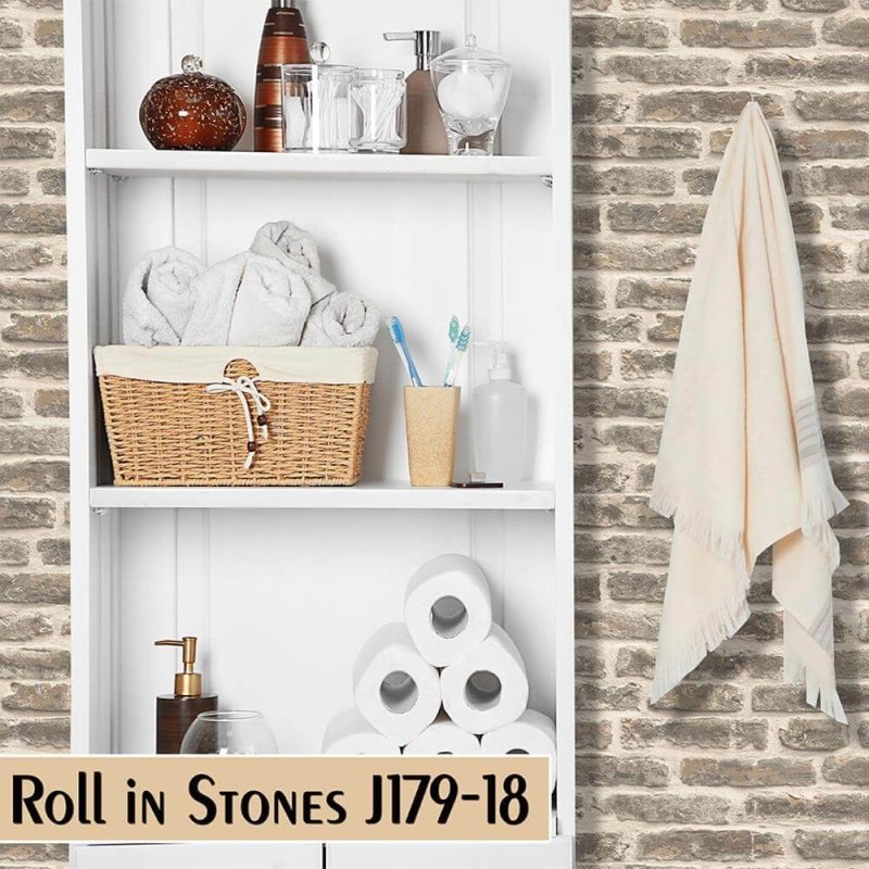 Papel de Parede Texturizado Roll in Stones pedras J179-18 - Papel na Parede
