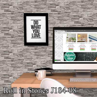 Papel de Parede Texturizado Roll in Stones pedras J184-08 - Papel na Parede