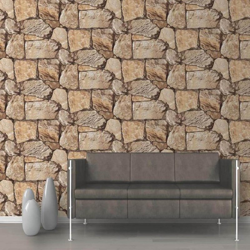 Papel de Parede Texturizado Roll in Stones pedras J955-08 - Papel na Parede