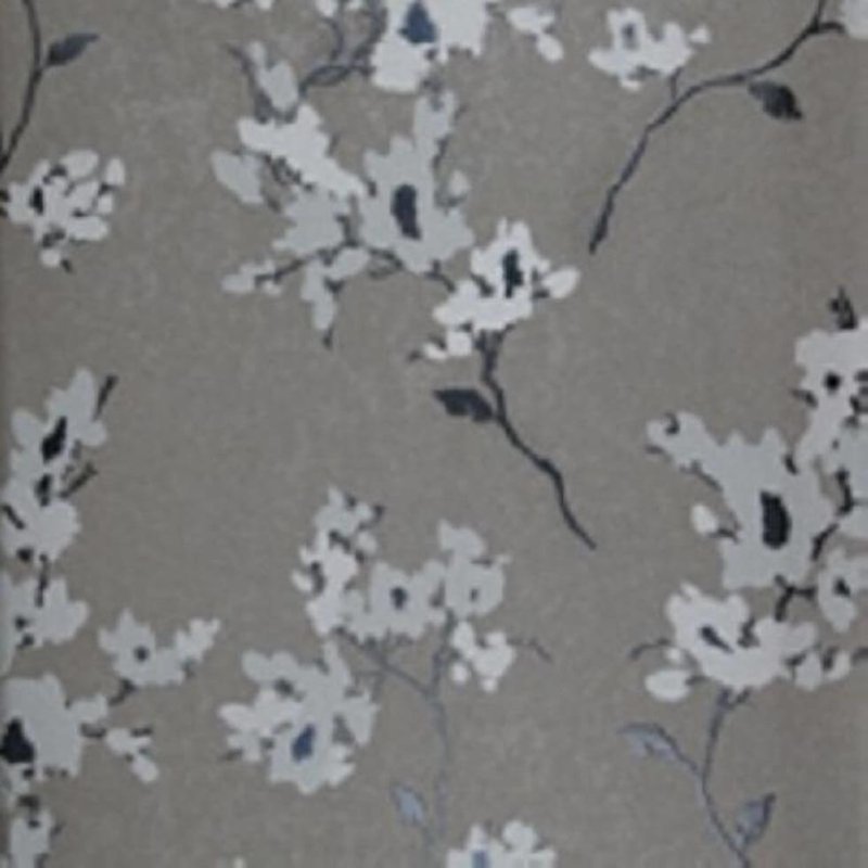 Papel de Parede Texturizado Vanity floral cinza 40936 - Papel na Parede