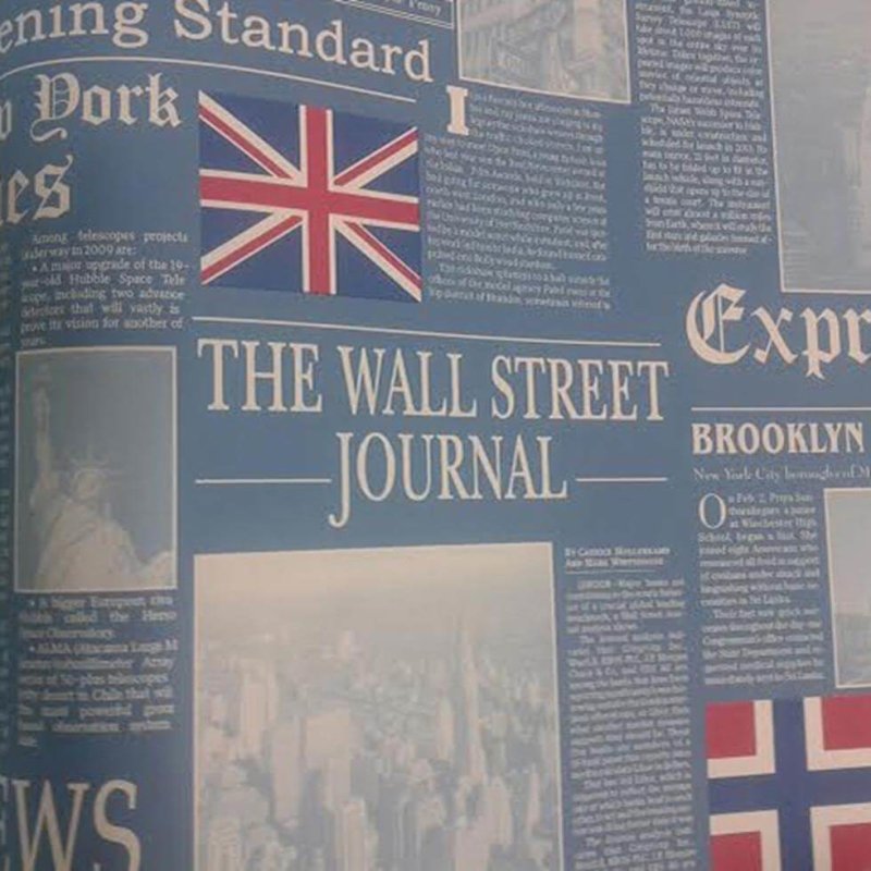 Papel de Parede Texturizado Wall Street jornal JW3903 - Papel na Parede