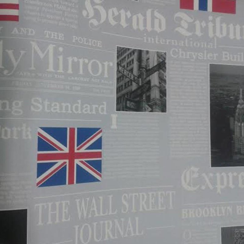 Papel de Parede Texturizado Wall Street jornal JW3904 - Papel na Parede