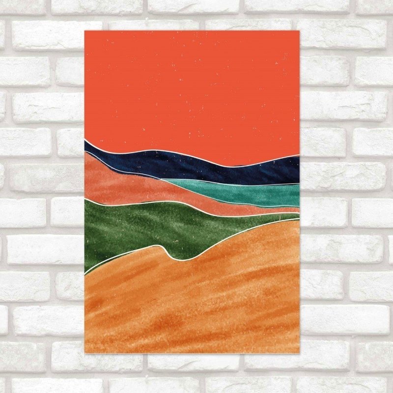 Poster Decorativo Abstrato Paisagem Deserto N015232 - Papel na Parede