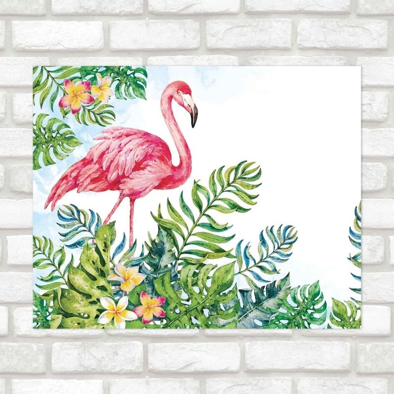 Poster Decorativo artistico flamingo PA030 - Papel na Parede