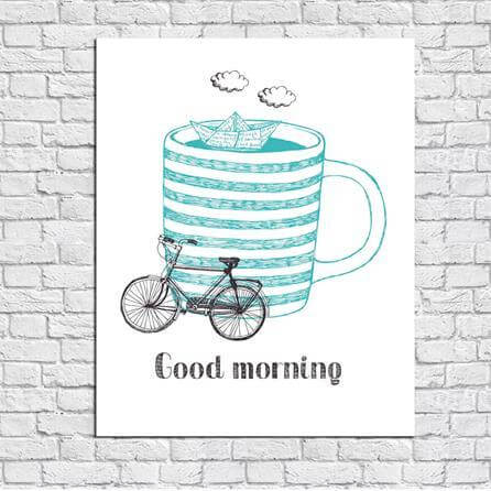 Poster Decorativo Bicicleta Frase 74523 - Papel na Parede