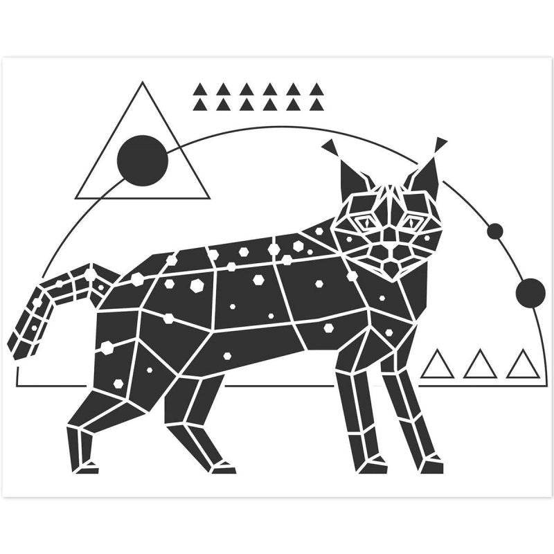 Poster Decorativo cachorro geometrico PA041 - Papel na Parede