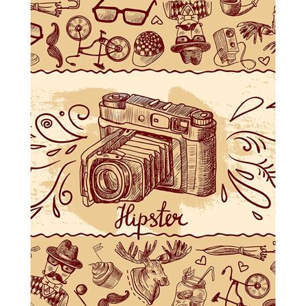 Poster Decorativo Camera Fotografia Hipster 87141 - Papel na Parede