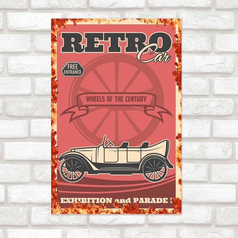 Poster Decorativo Carro Retro N010240 - Papel na Parede