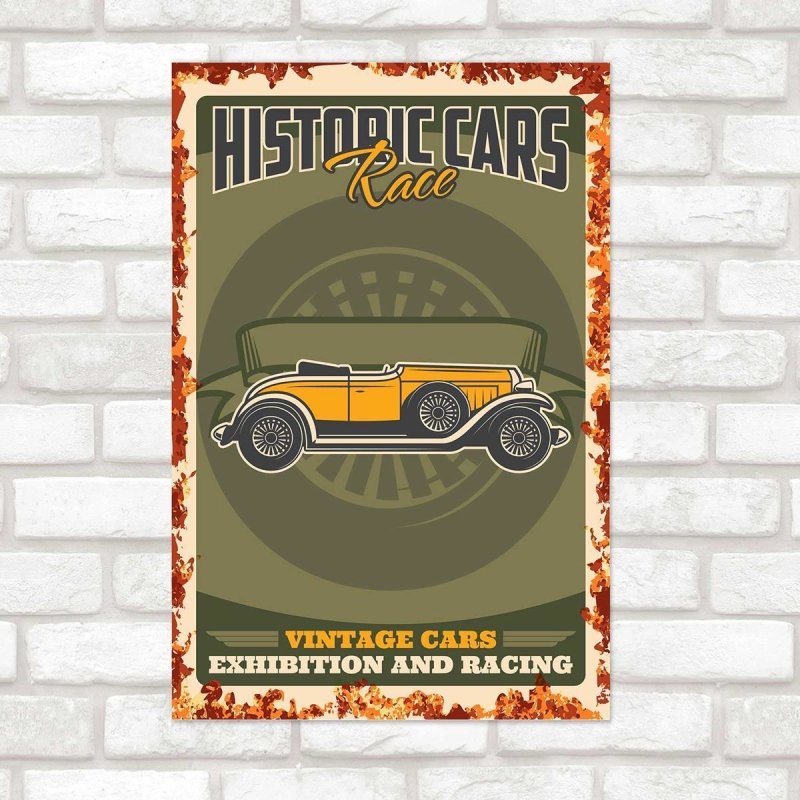 Poster Decorativo Carro Retro N010242 - Papel na Parede