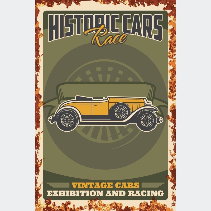 Poster Decorativo Carro Retro N010242 - Papel na Parede