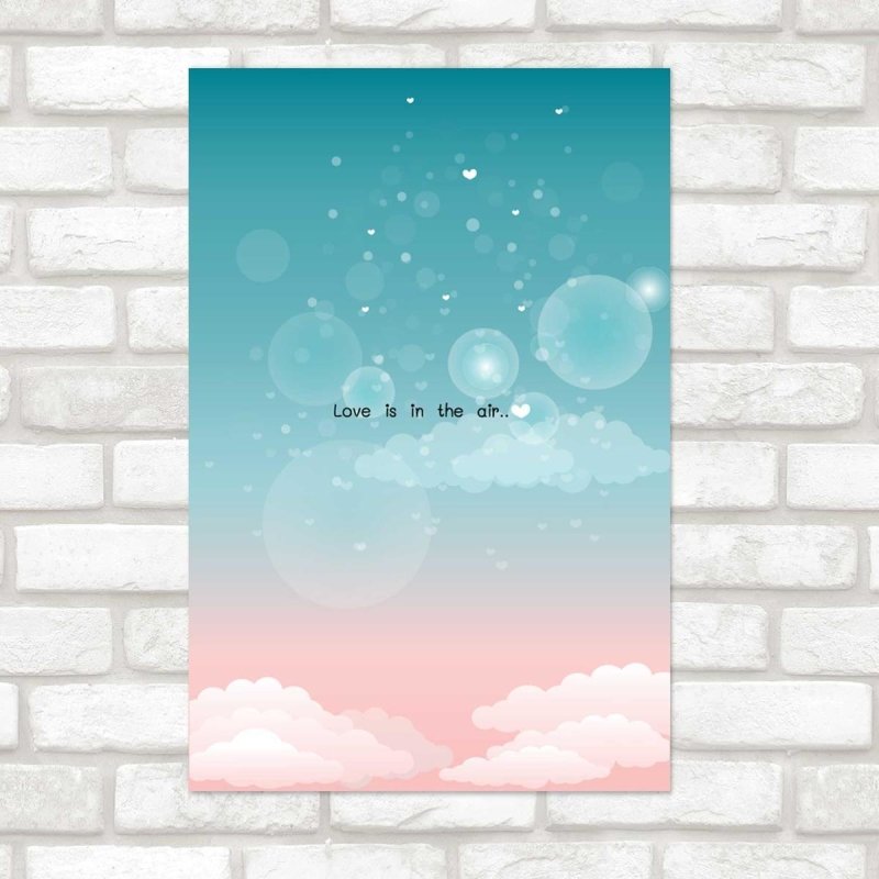 Poster Decorativo Céo Degradê Love is In The Arir N07201 - Papel na Parede