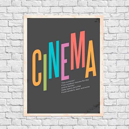 Poster Decorativo Cinema Filme Câmera 6468504 - Papel na Parede