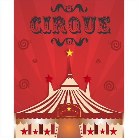 Poster Decorativo Circo 919191 40x50cm - Papel na Parede