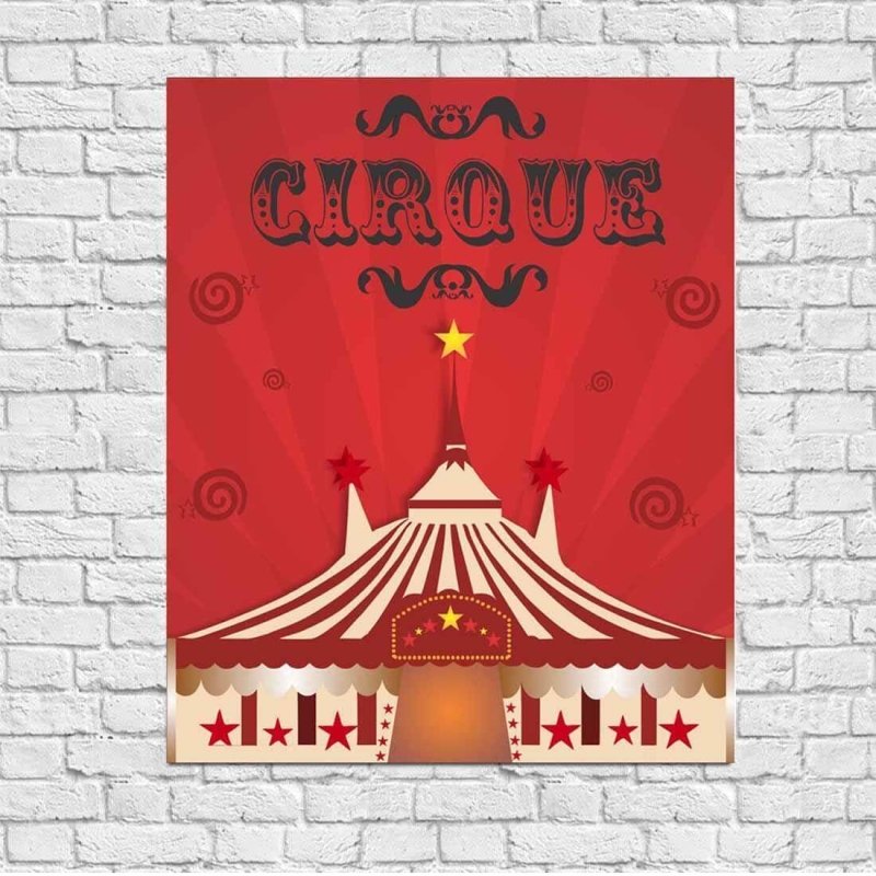 Poster Decorativo Circo 919191 40x50cm - Papel na Parede