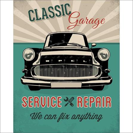 Poster Decorativo Classic Garage 100100 - Papel na Parede