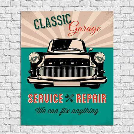 Poster Decorativo Classic Garage 100100 - Papel na Parede